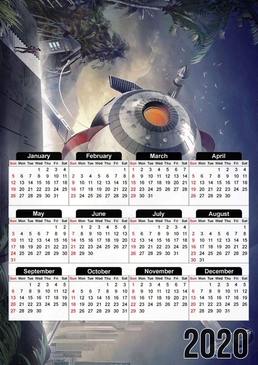  Comet Ship Captain Flam para A3 Photo Calendar 30x43cm