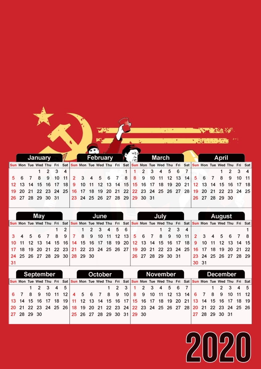  Communism Party para A3 Photo Calendar 30x43cm