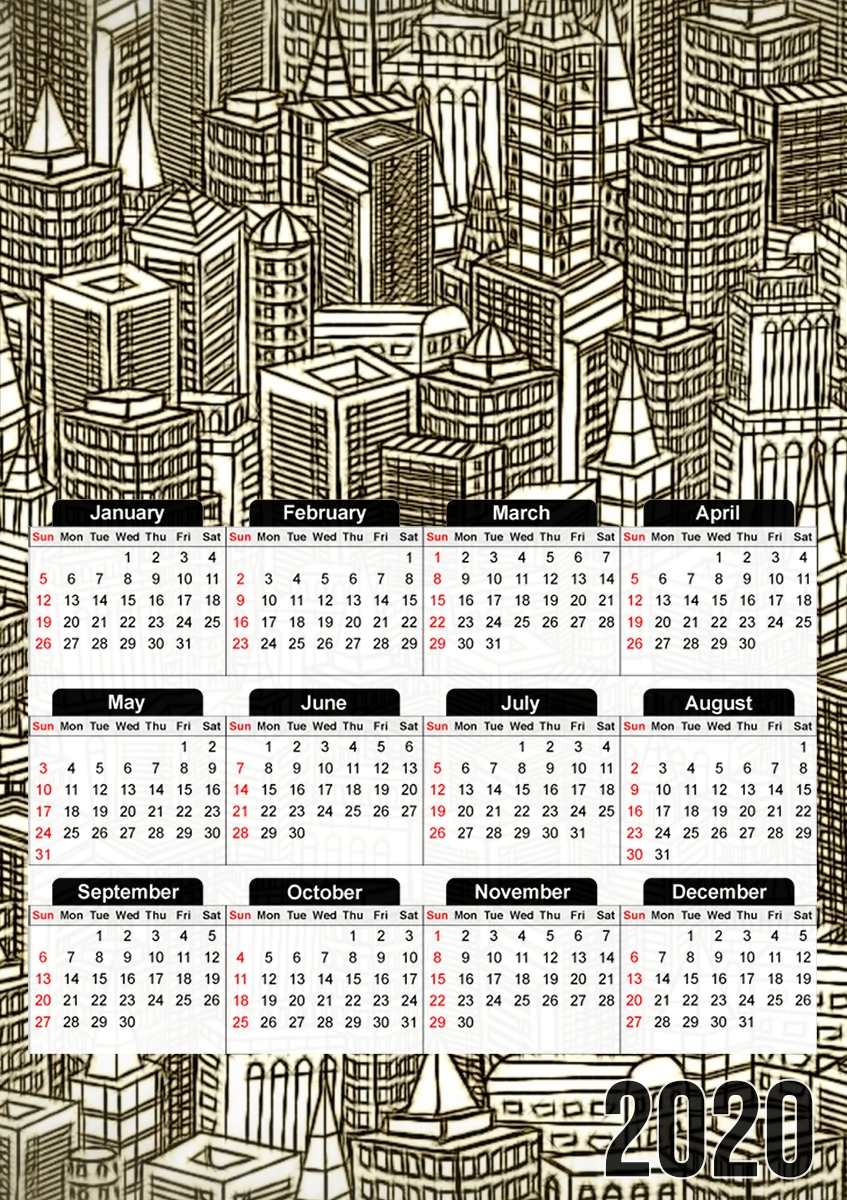  Concrete Visions para A3 Photo Calendar 30x43cm