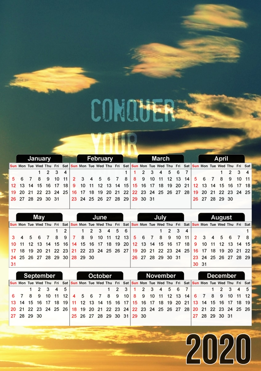  Conquer Your World para A3 Photo Calendar 30x43cm