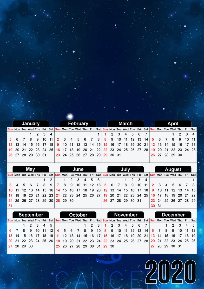  Constellations of the Zodiac: Cancer para A3 Photo Calendar 30x43cm