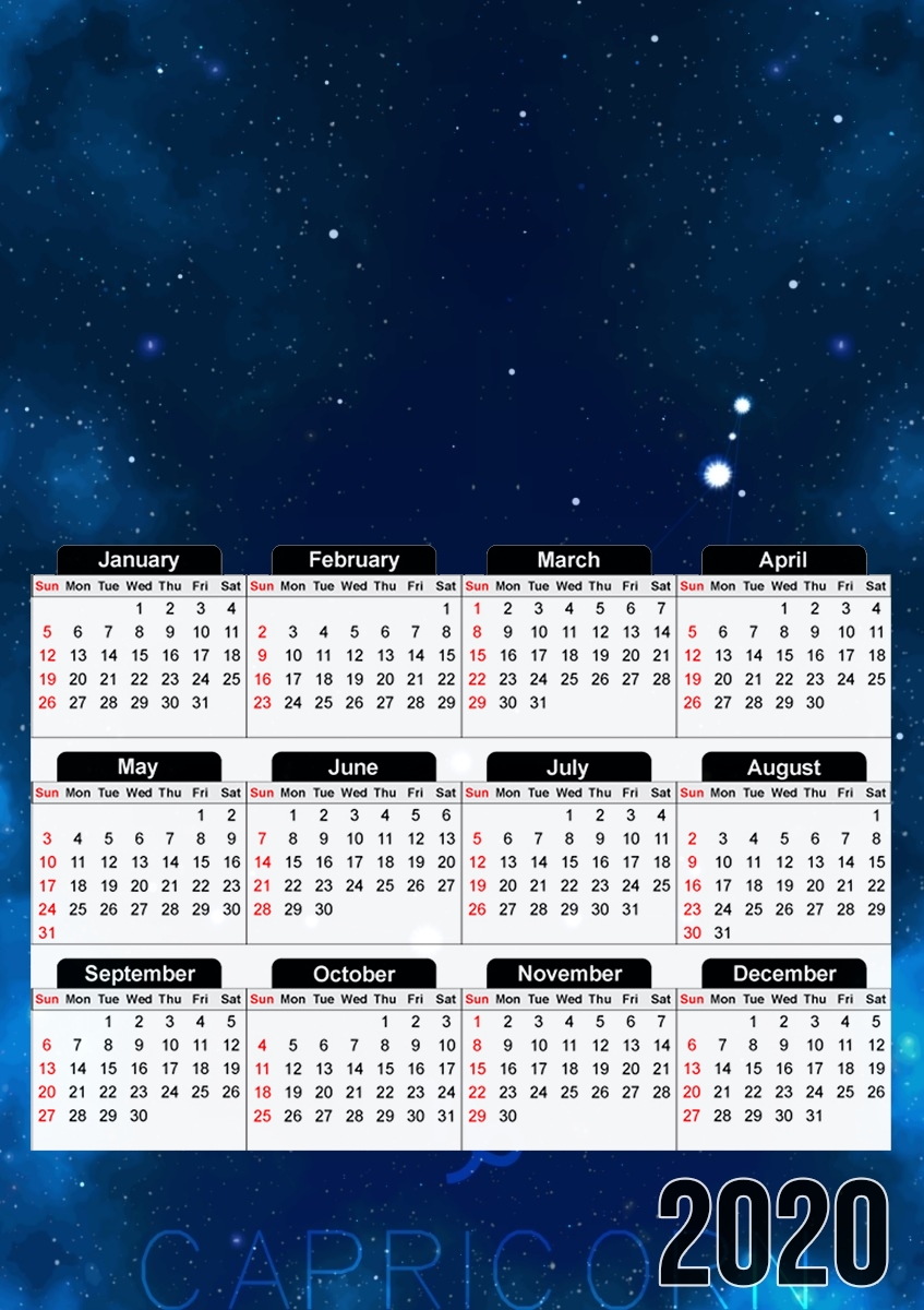  Constellations of the Zodiac: Capricorn para A3 Photo Calendar 30x43cm