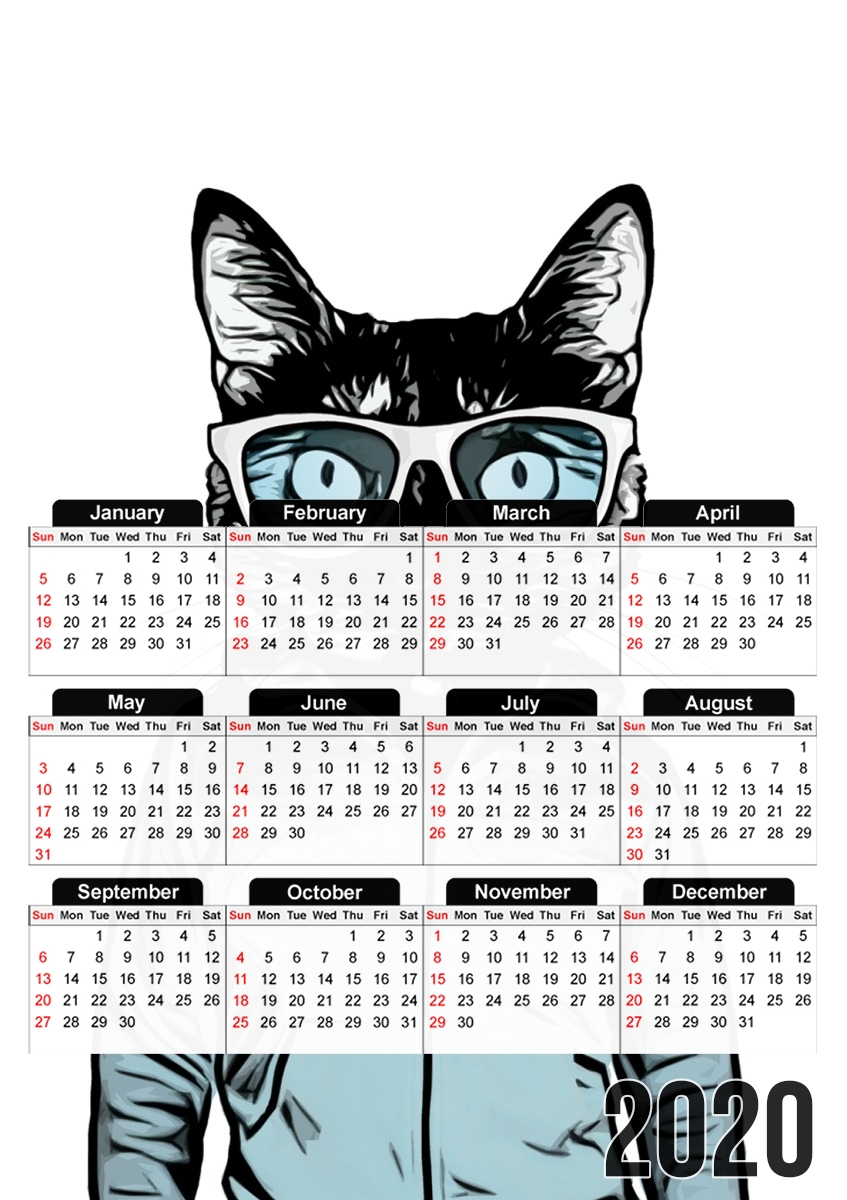  Cool Cat para A3 Photo Calendar 30x43cm