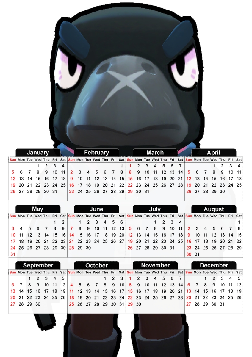  Corbac Brawl Stars para A3 Photo Calendar 30x43cm