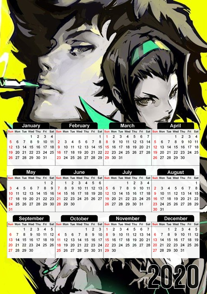  Cowboy Bebop Yellow Art para A3 Photo Calendar 30x43cm