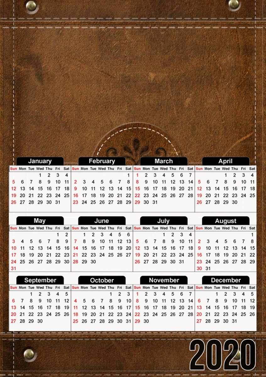  cPrestige leather wallet para A3 Photo Calendar 30x43cm