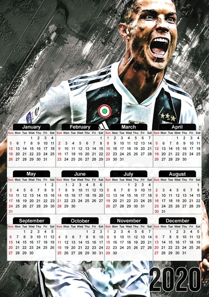  Cr7 Juventus Painting Art para A3 Photo Calendar 30x43cm