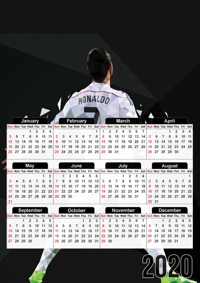  Cristiano Ronaldo Celebration Piouuu GOAL Abstract ART para A3 Photo Calendar 30x43cm