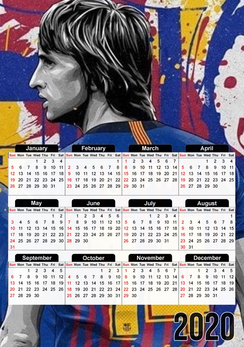  Cruyff 14 para A3 Photo Calendar 30x43cm