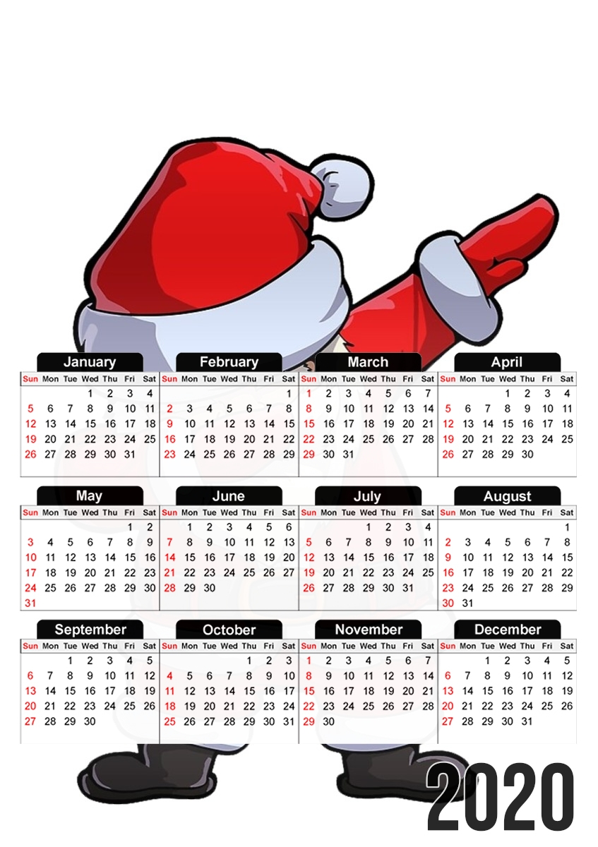  Dabbing Santa Claus Christmas para A3 Photo Calendar 30x43cm