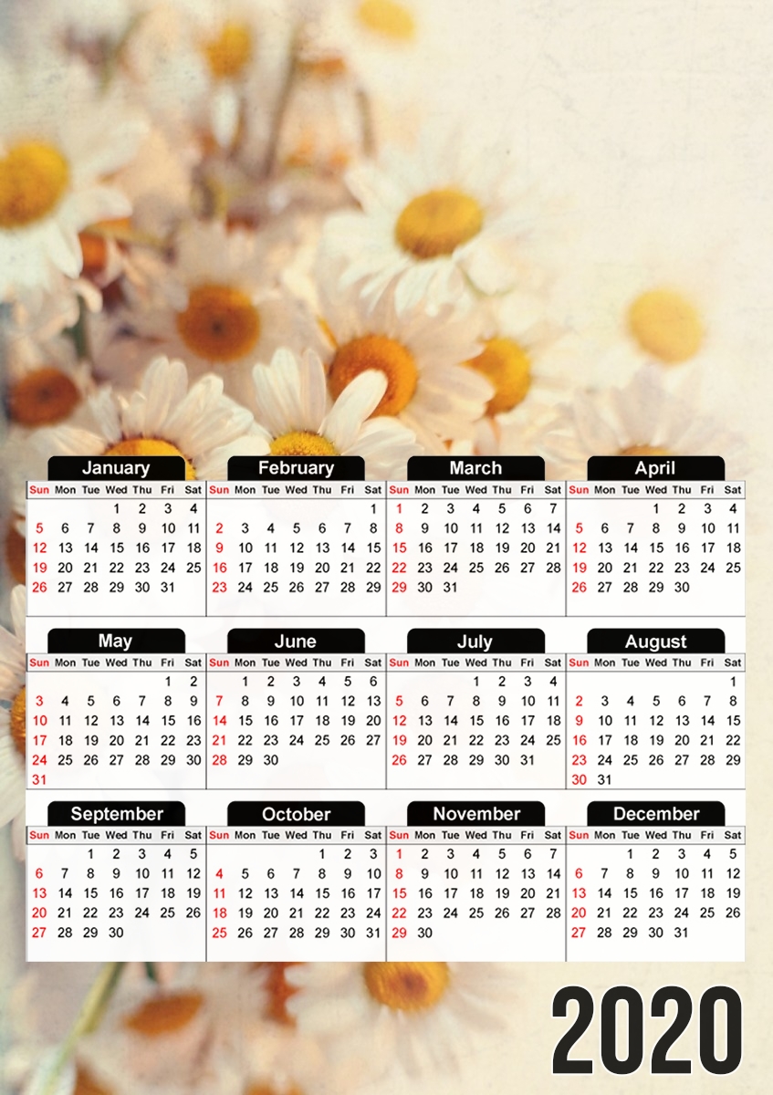  daisies para A3 Photo Calendar 30x43cm