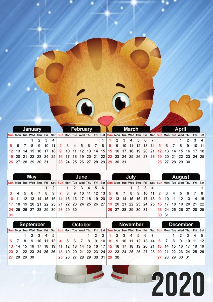  Daniel The Tiger para A3 Photo Calendar 30x43cm