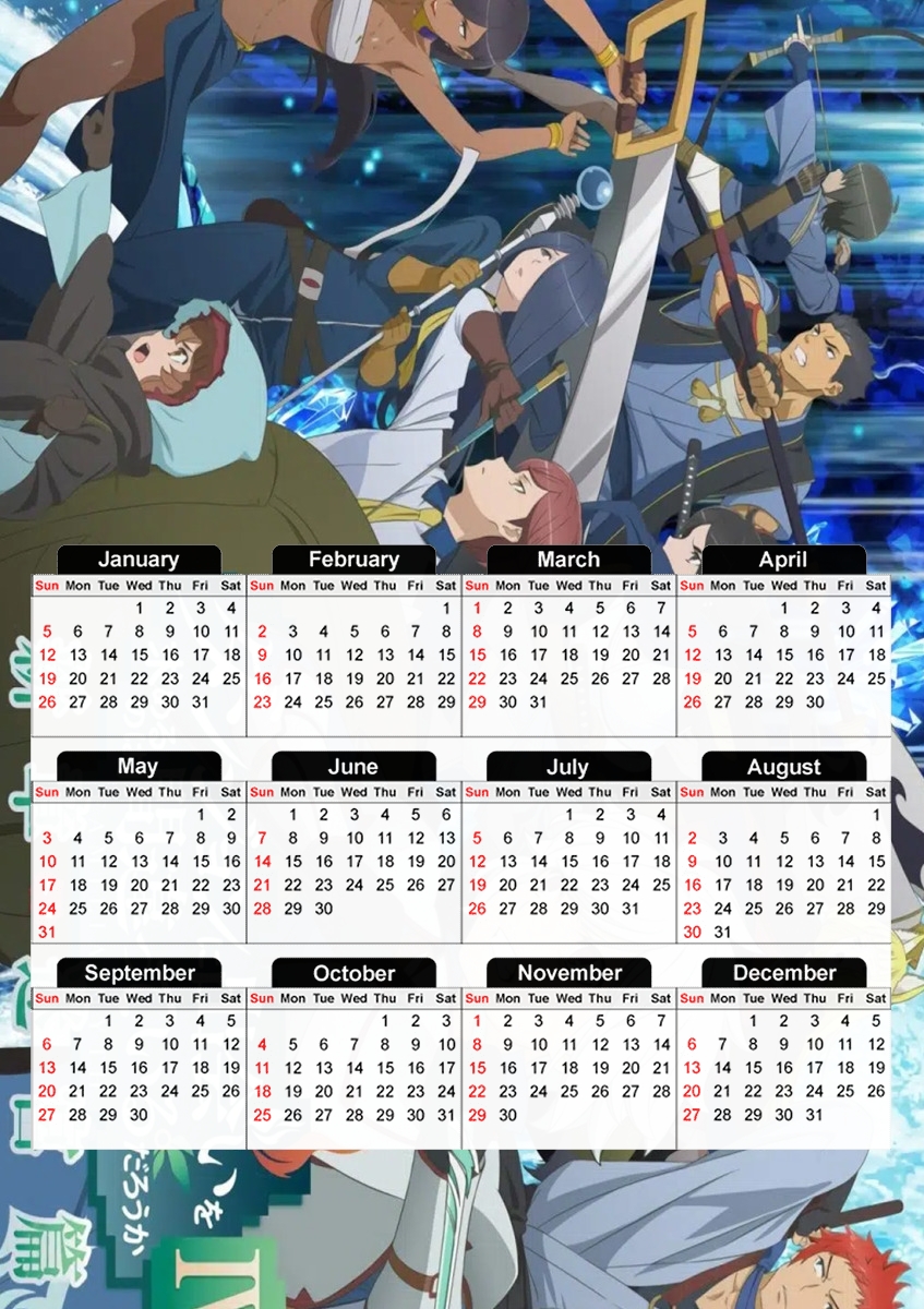  DanMachi para A3 Photo Calendar 30x43cm