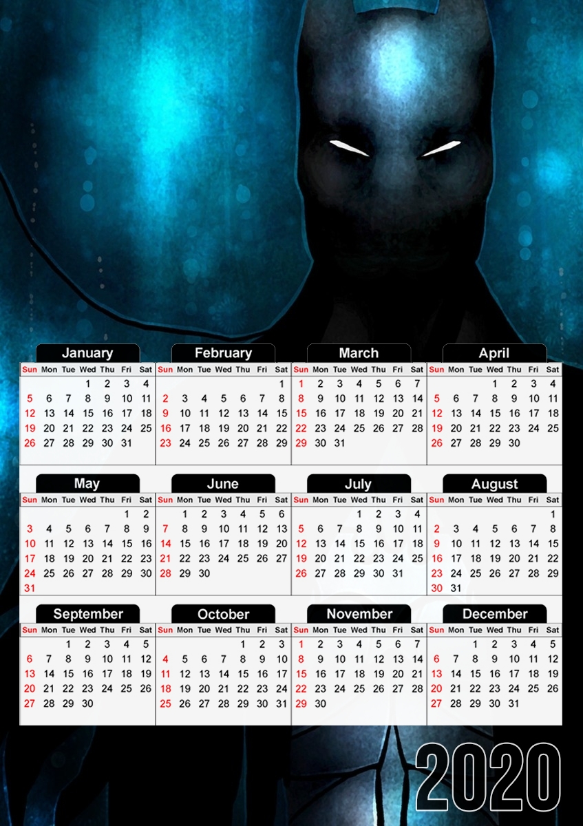  Dark Knight para A3 Photo Calendar 30x43cm