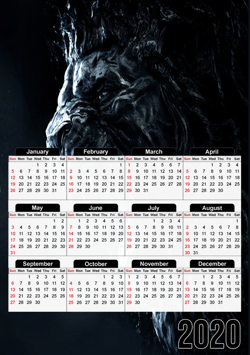  Dark Lion para A3 Photo Calendar 30x43cm