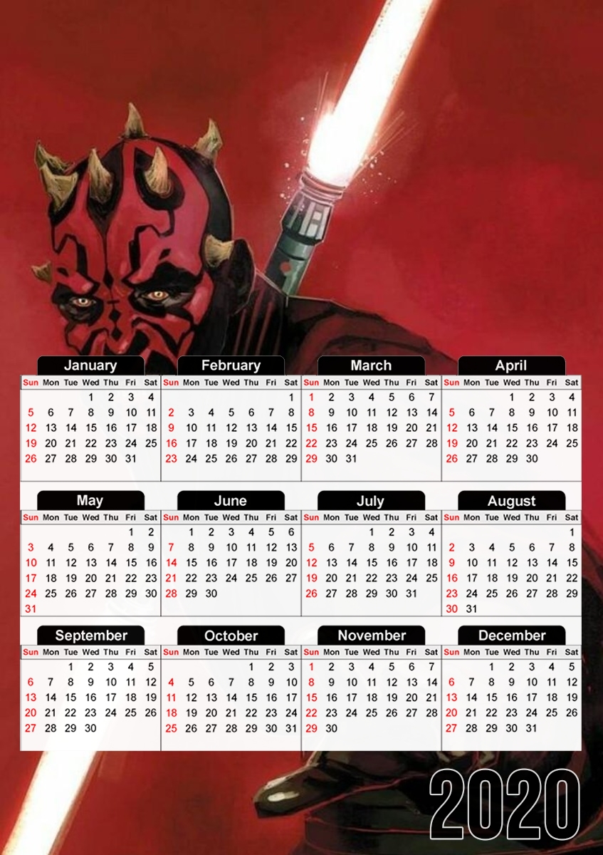  Dark Maul para A3 Photo Calendar 30x43cm