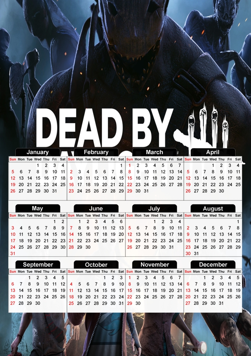  Dead by daylight para A3 Photo Calendar 30x43cm