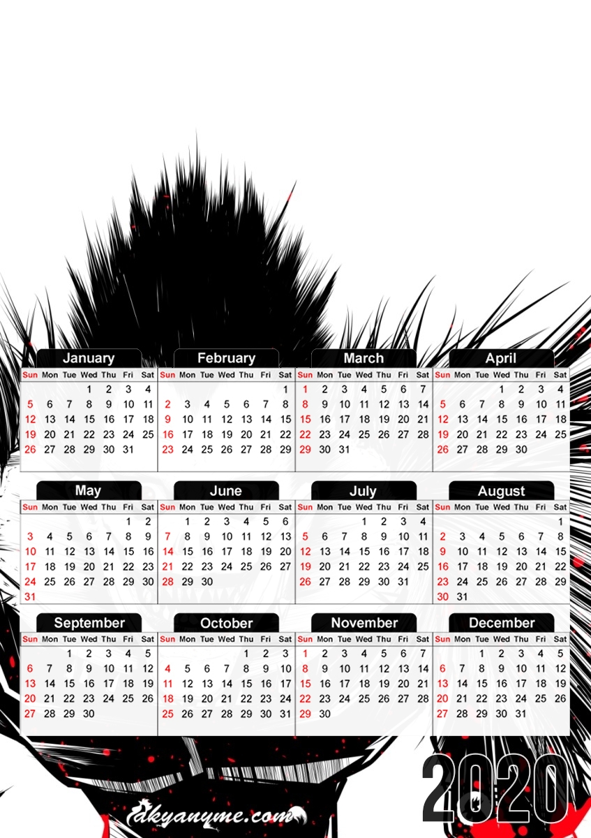  Death Note  para A3 Photo Calendar 30x43cm