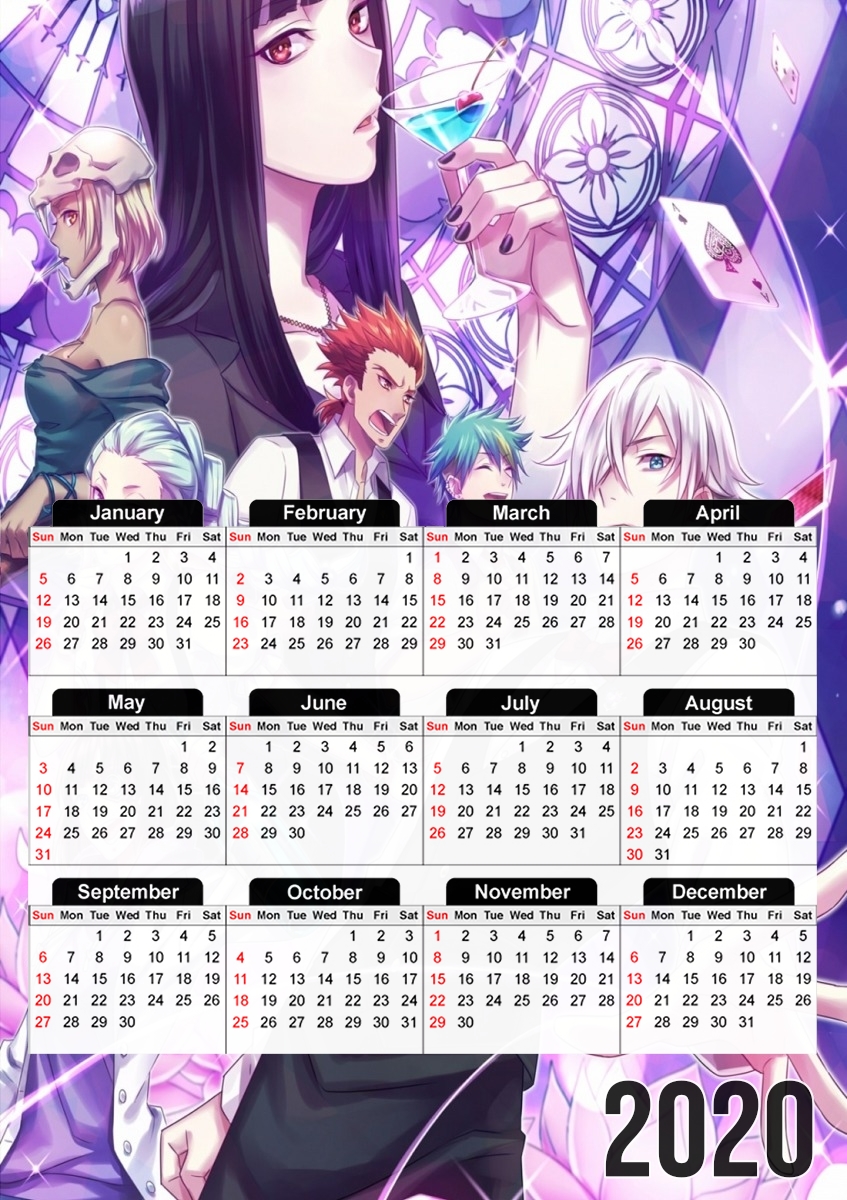  Death Parade para A3 Photo Calendar 30x43cm