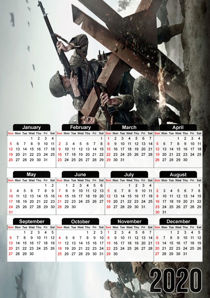  Debarquement Normandie World War II para A3 Photo Calendar 30x43cm