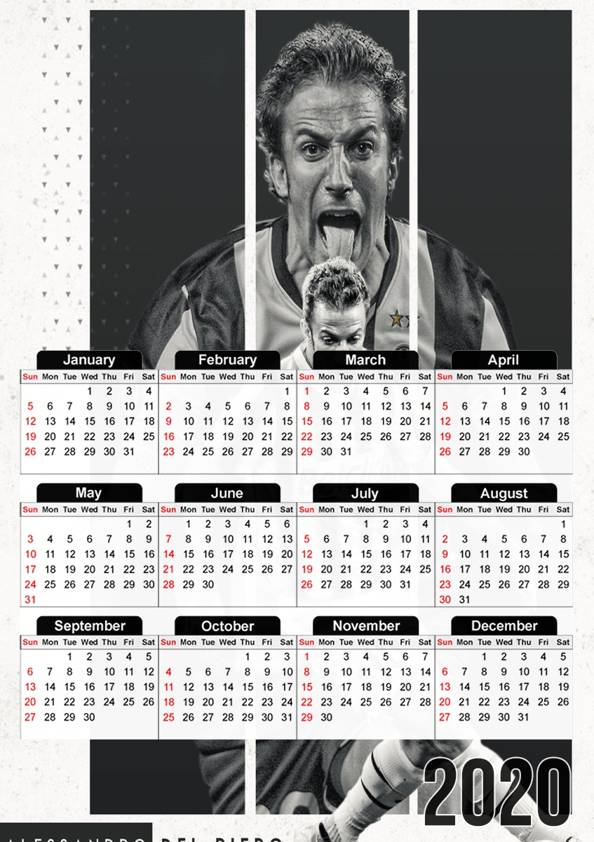  Del Piero Legends para A3 Photo Calendar 30x43cm