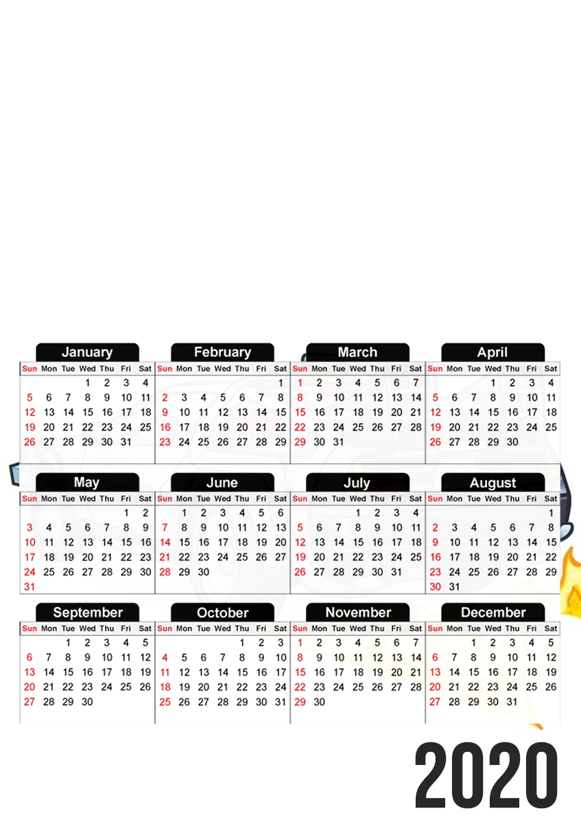  Delorean retour vers le futur para A3 Photo Calendar 30x43cm