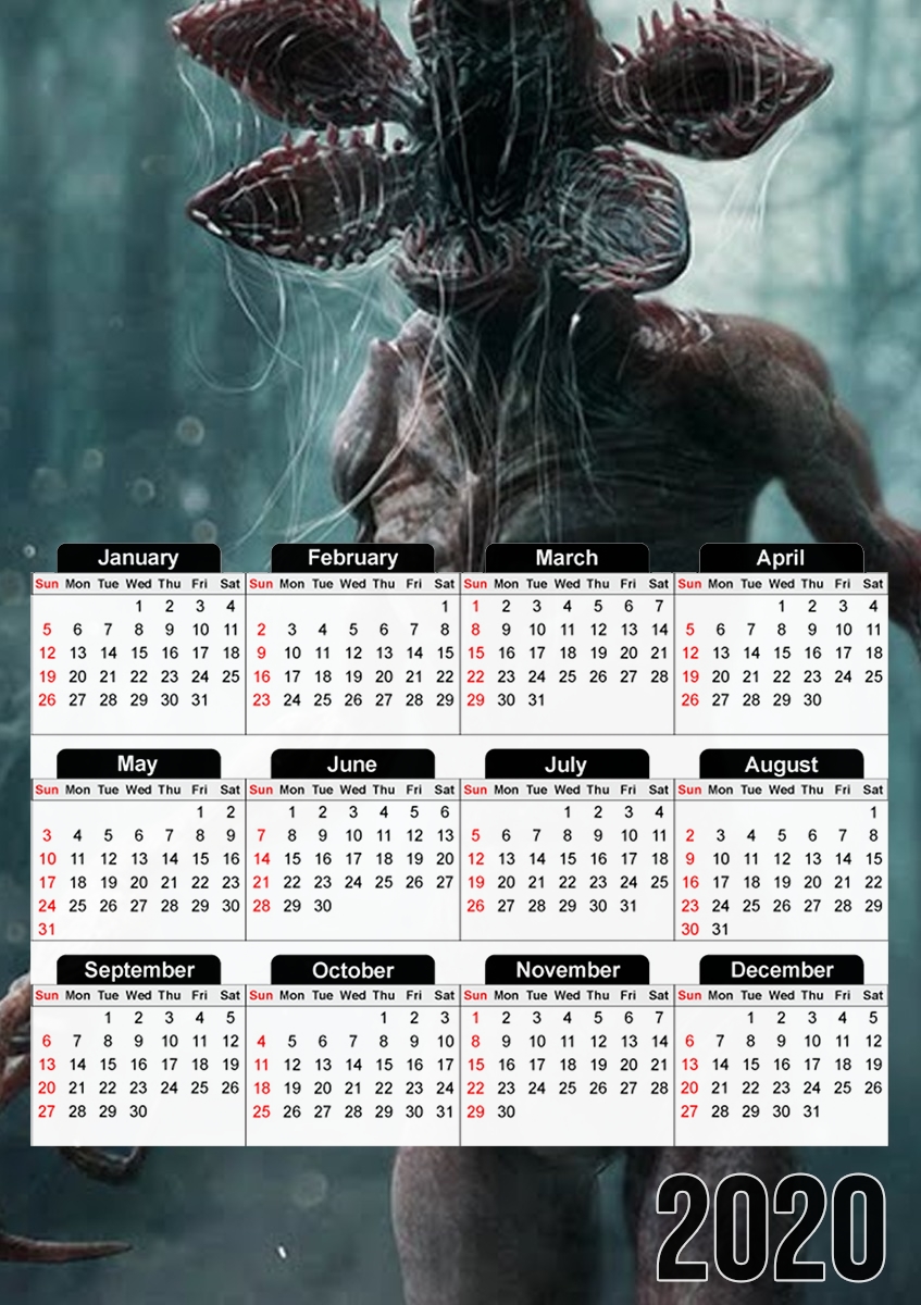  Demogorgon Stranger Things ART para A3 Photo Calendar 30x43cm