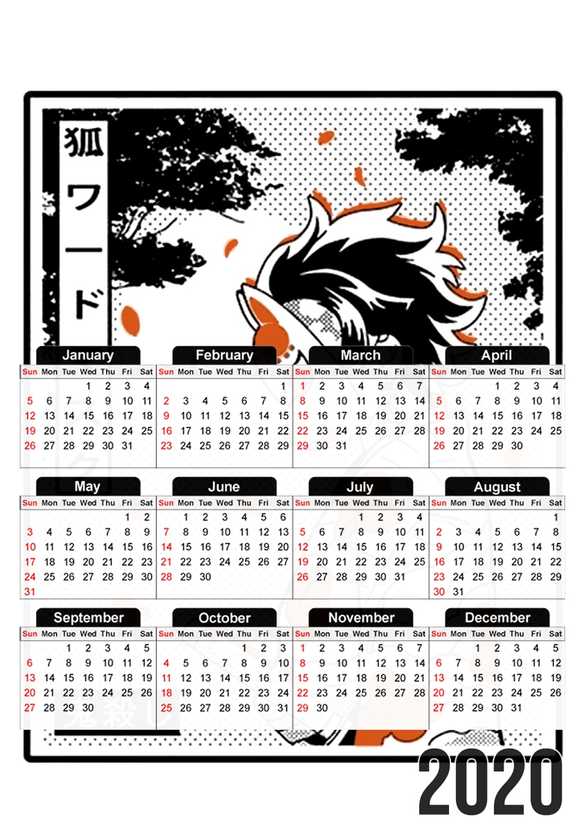  Demon Slayer Kamado Tanjiro para A3 Photo Calendar 30x43cm