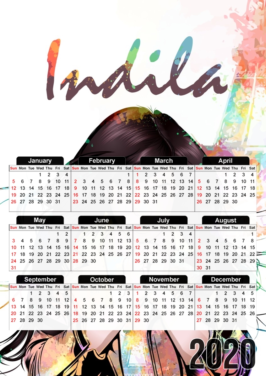  Derniere Danse by Indila para A3 Photo Calendar 30x43cm