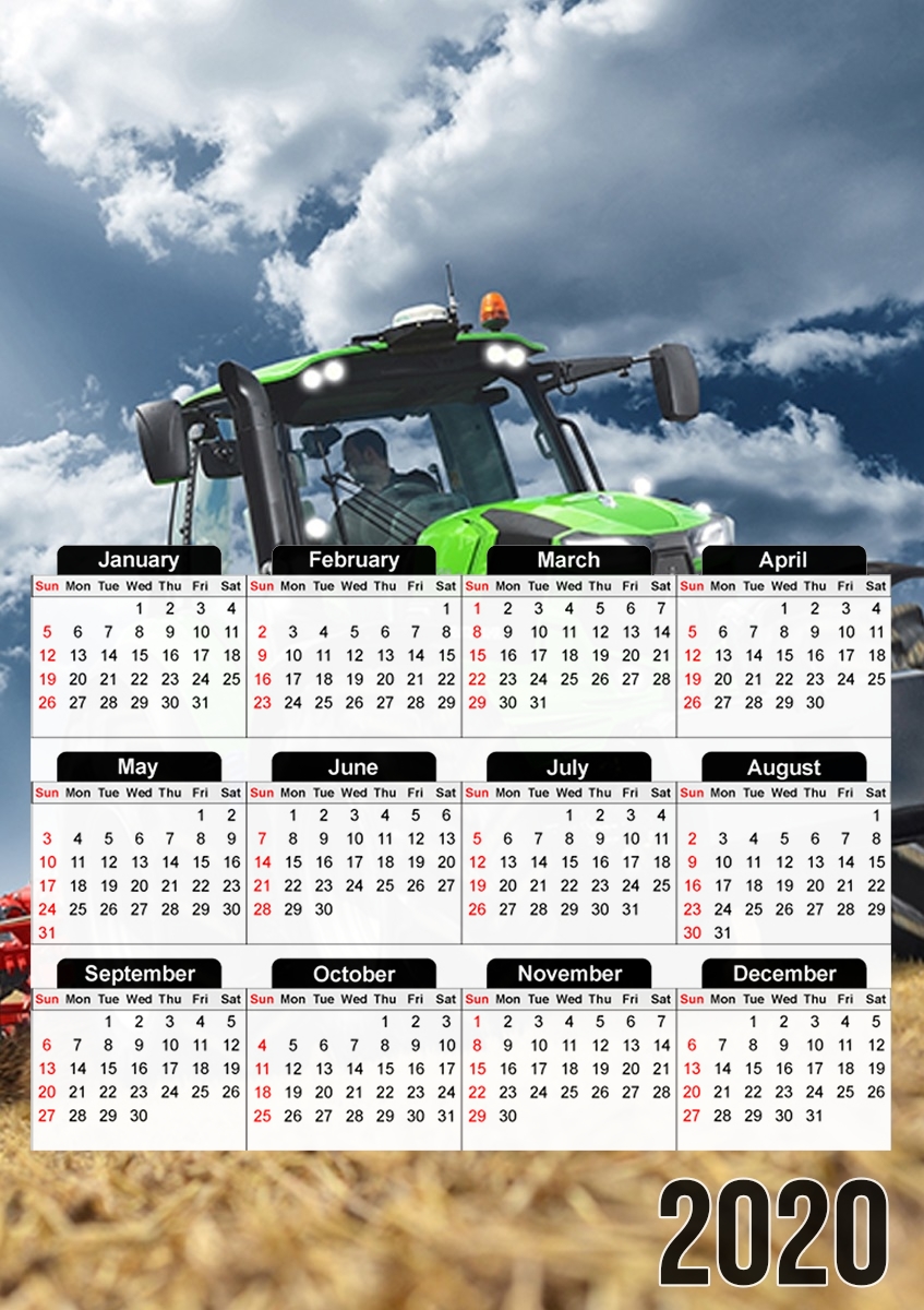  deutz fahr tractor para A3 Photo Calendar 30x43cm