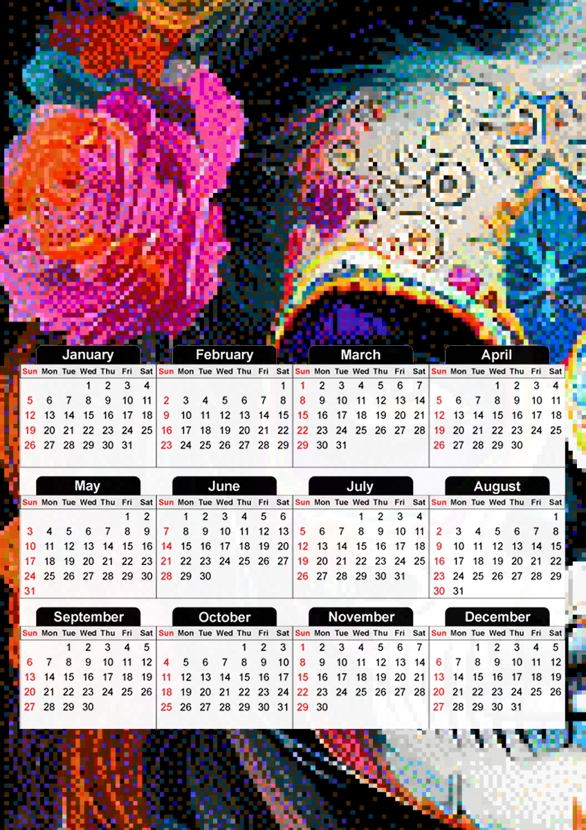  Dia De Los Muertos V5 para A3 Photo Calendar 30x43cm