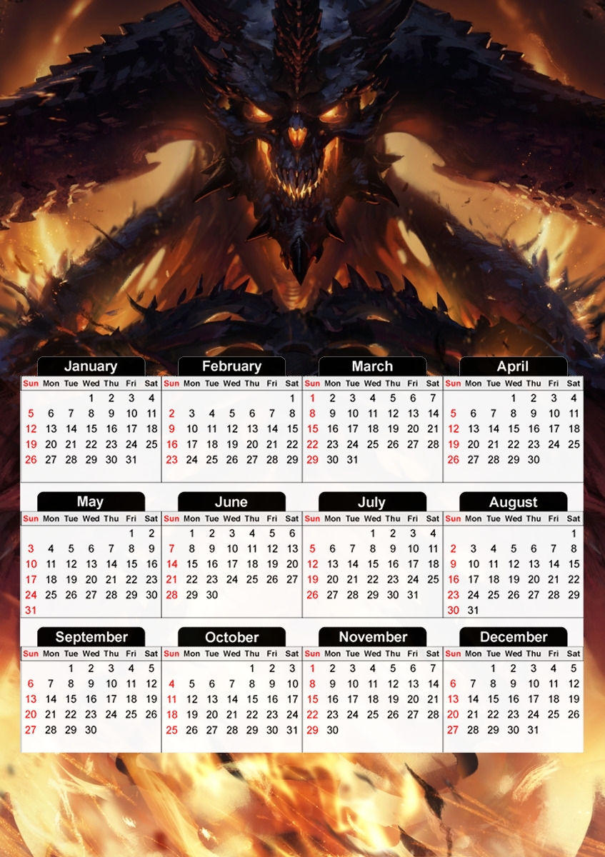  Diablo Immortal para A3 Photo Calendar 30x43cm