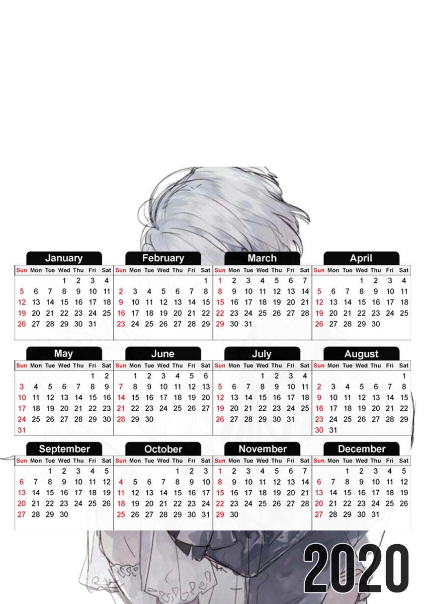  Diabolik lovers Subaru x Yui para A3 Photo Calendar 30x43cm