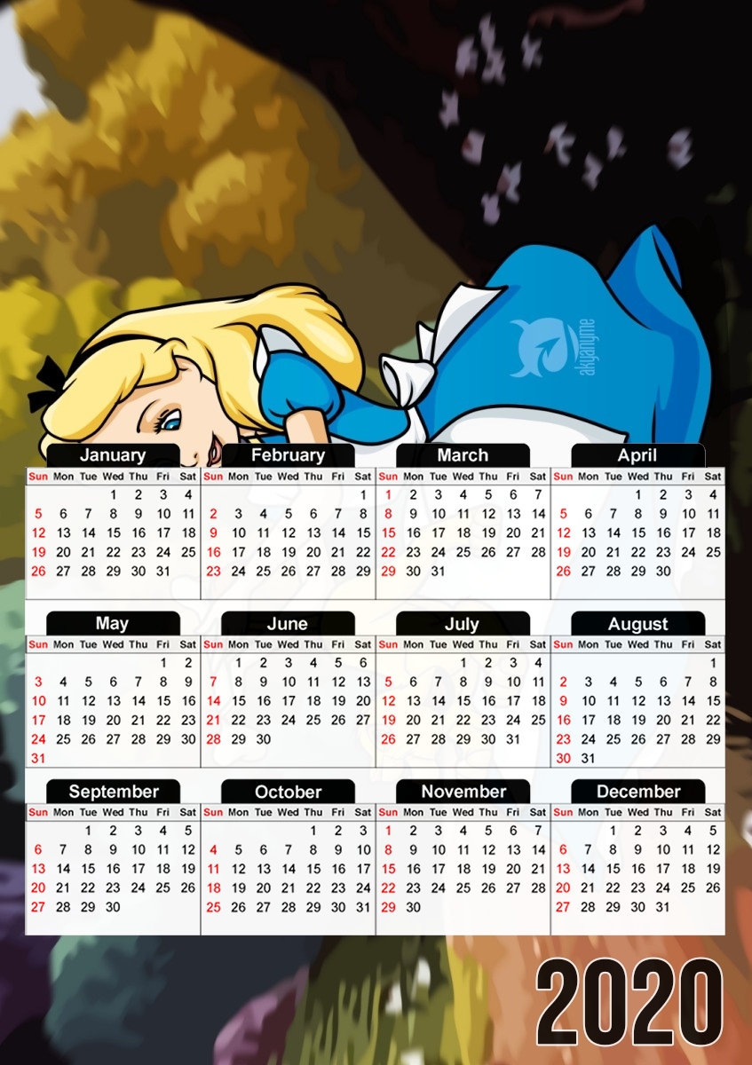  Disney Hangover Alice and Simba para A3 Photo Calendar 30x43cm