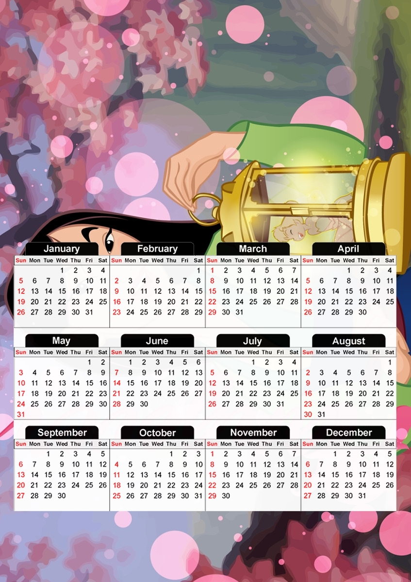  Disney Hangover: Mulan feat. Tinkerbell para A3 Photo Calendar 30x43cm