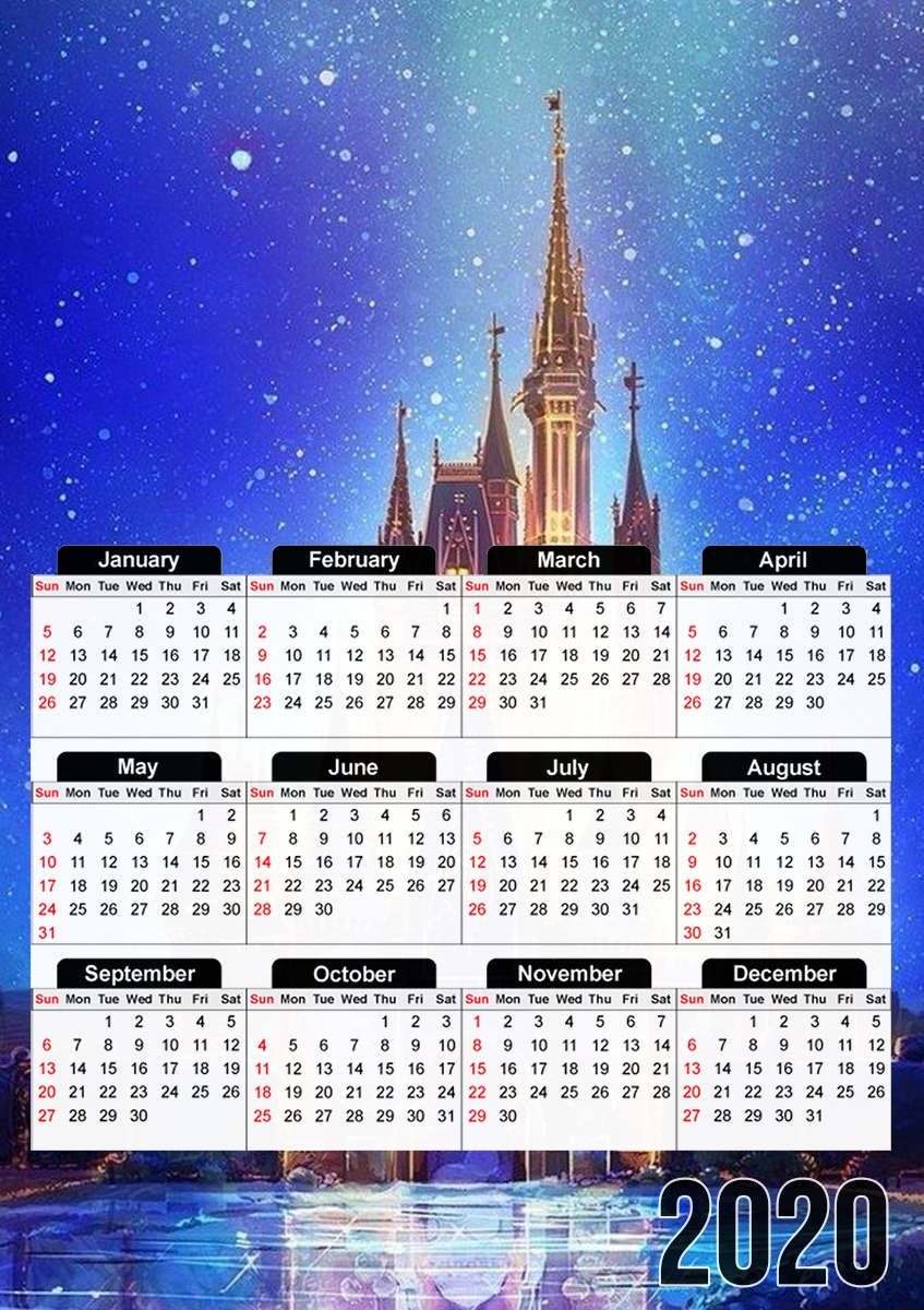  Disneyland Castle para A3 Photo Calendar 30x43cm