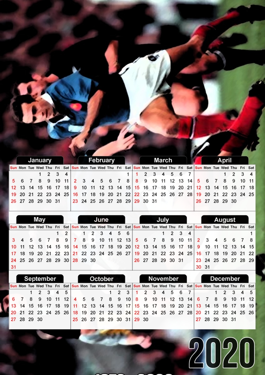  Dominici Tribute Rugby para A3 Photo Calendar 30x43cm