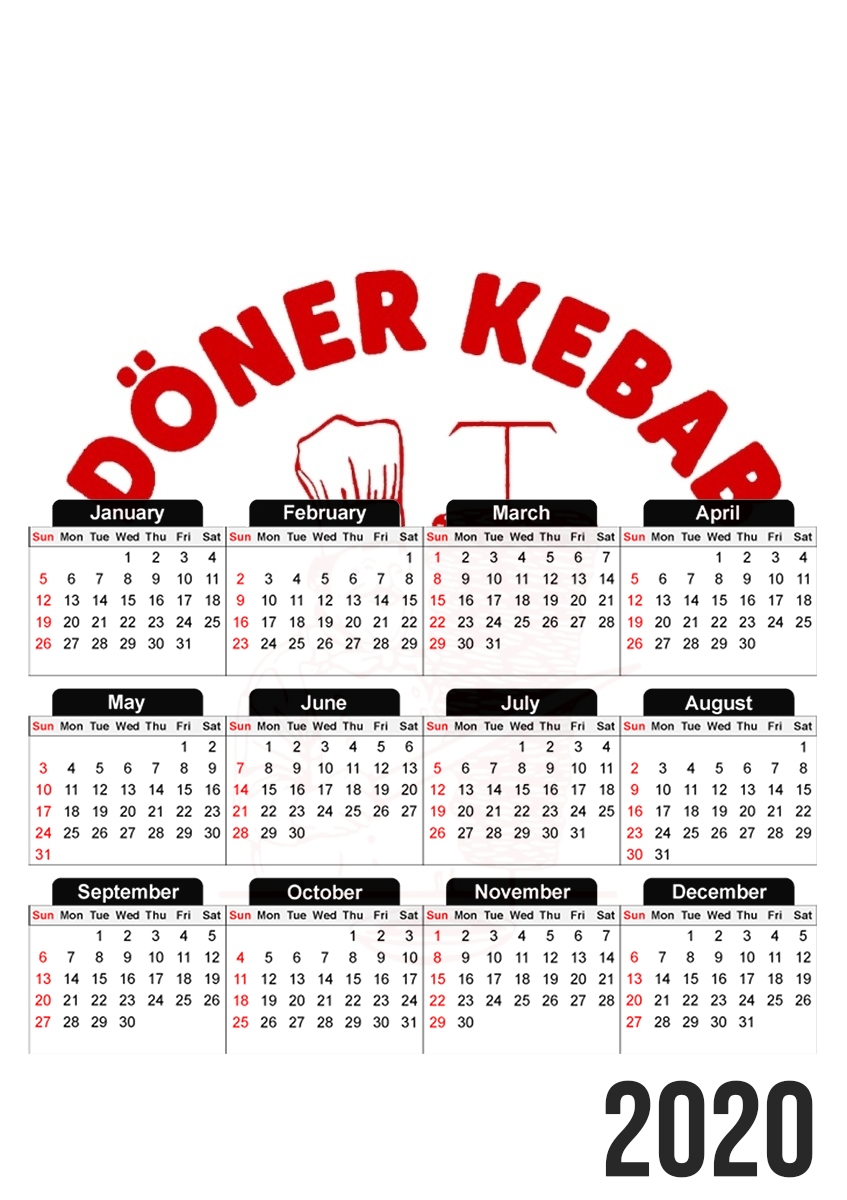  doner kebab para A3 Photo Calendar 30x43cm