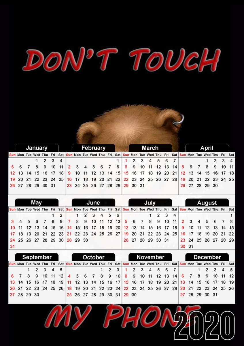  Don't touch my phone para A3 Photo Calendar 30x43cm