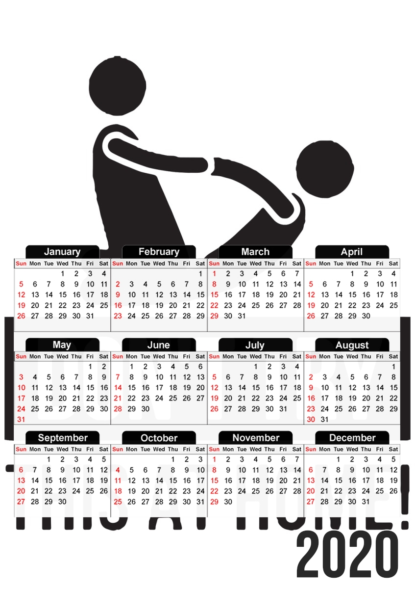  dont try it at home physiotherapist gift massage para A3 Photo Calendar 30x43cm