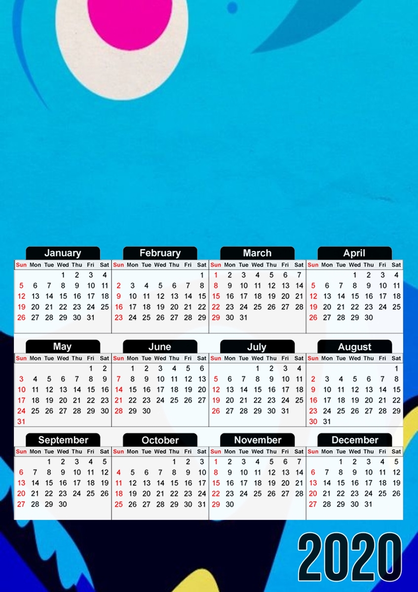  Dory Blue Fish para A3 Photo Calendar 30x43cm