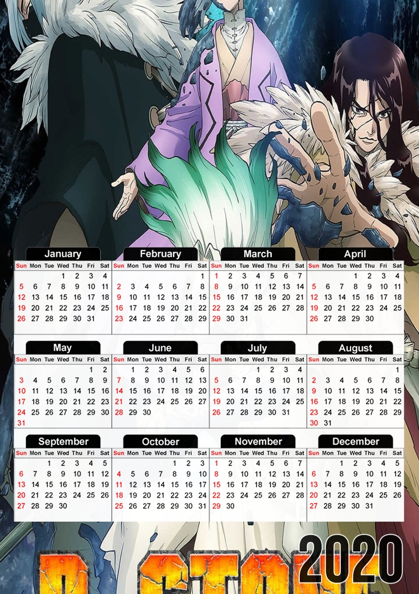  Dr Stone Season2 para A3 Photo Calendar 30x43cm