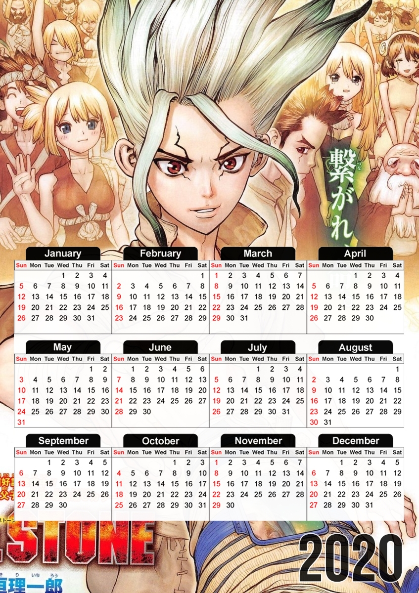  Dr Stone para A3 Photo Calendar 30x43cm