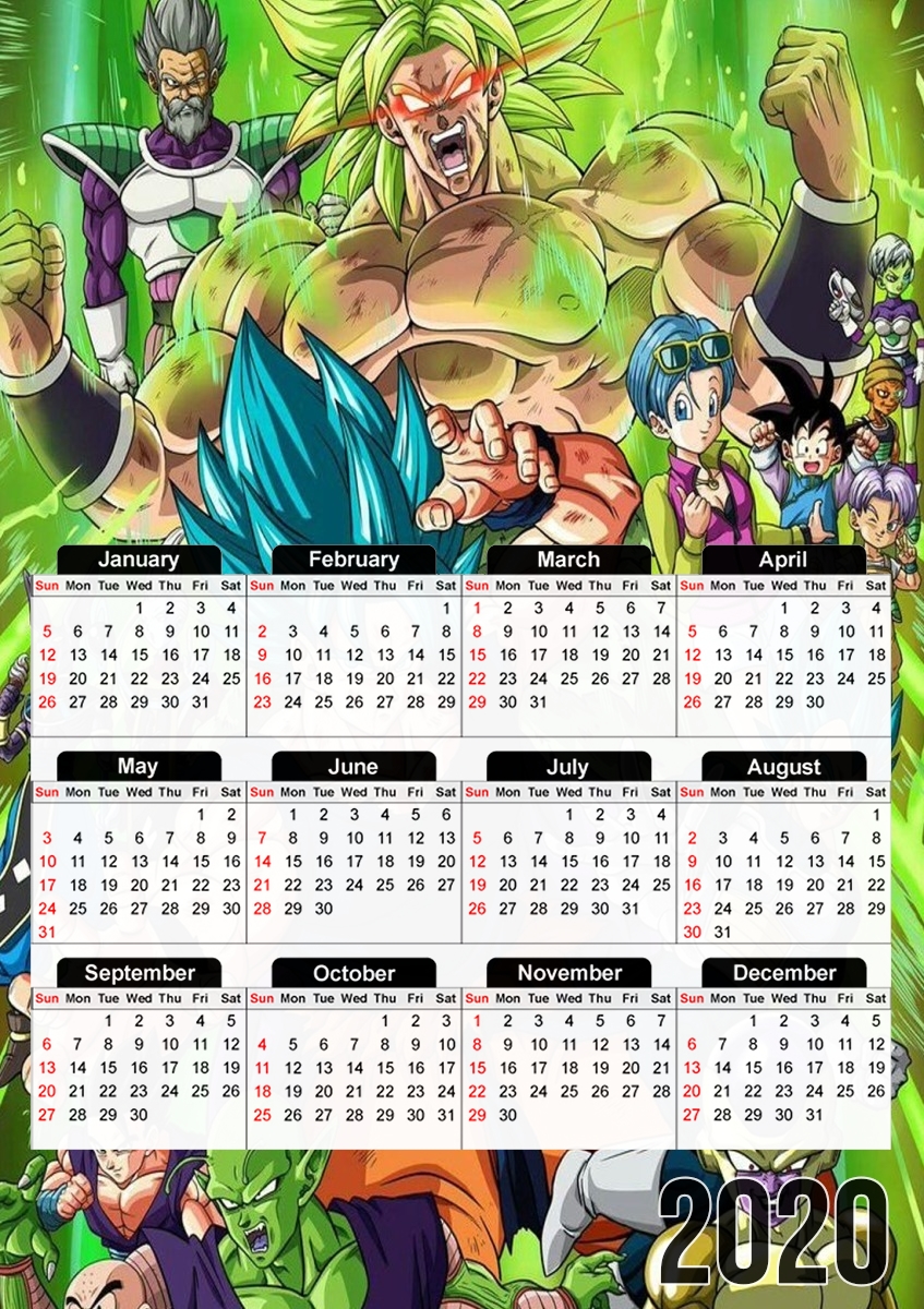  Dragon Ball Super para A3 Photo Calendar 30x43cm