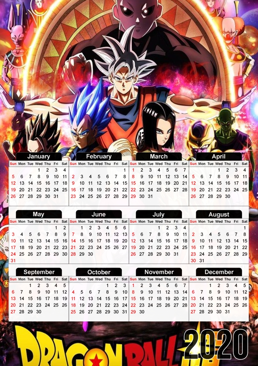  Dragon Ball X Avengers para A3 Photo Calendar 30x43cm