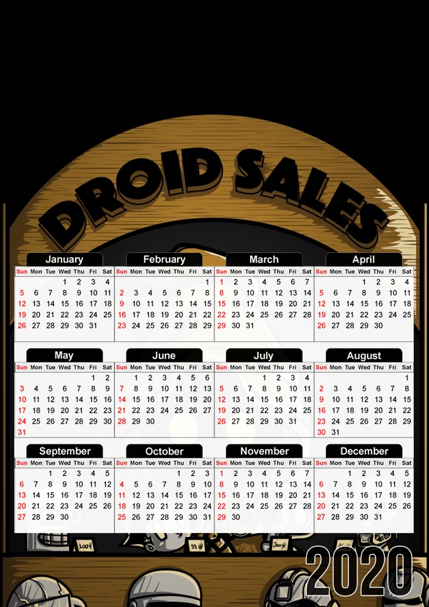  Droid Sales para A3 Photo Calendar 30x43cm