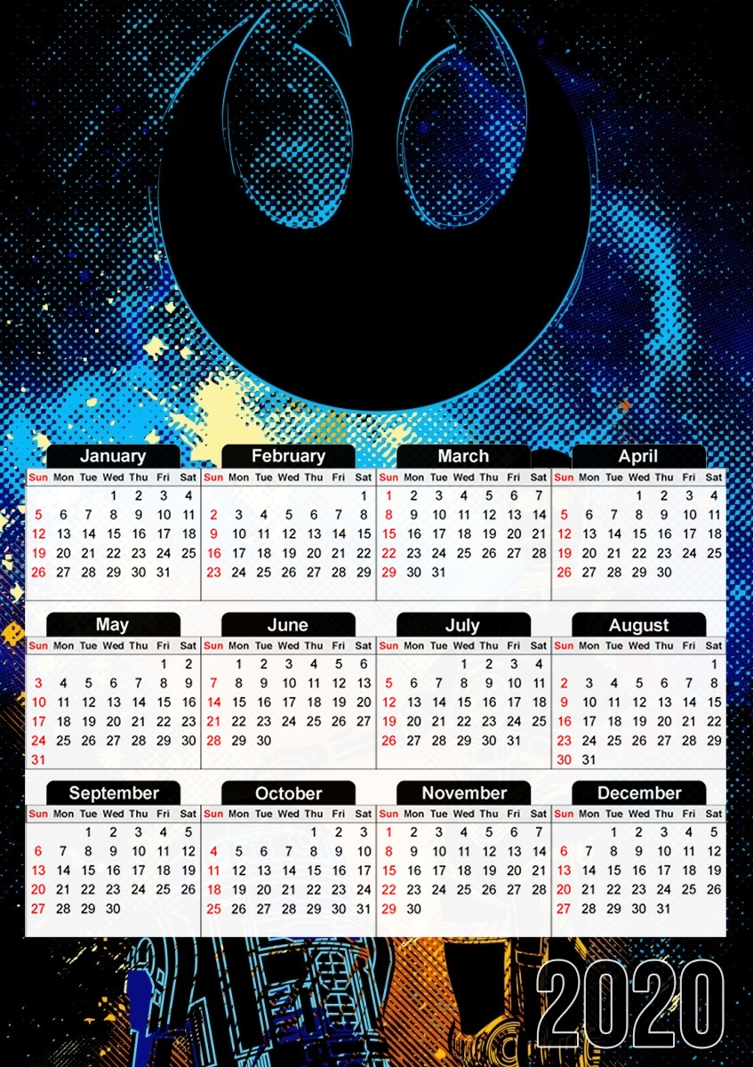  Droids Art para A3 Photo Calendar 30x43cm