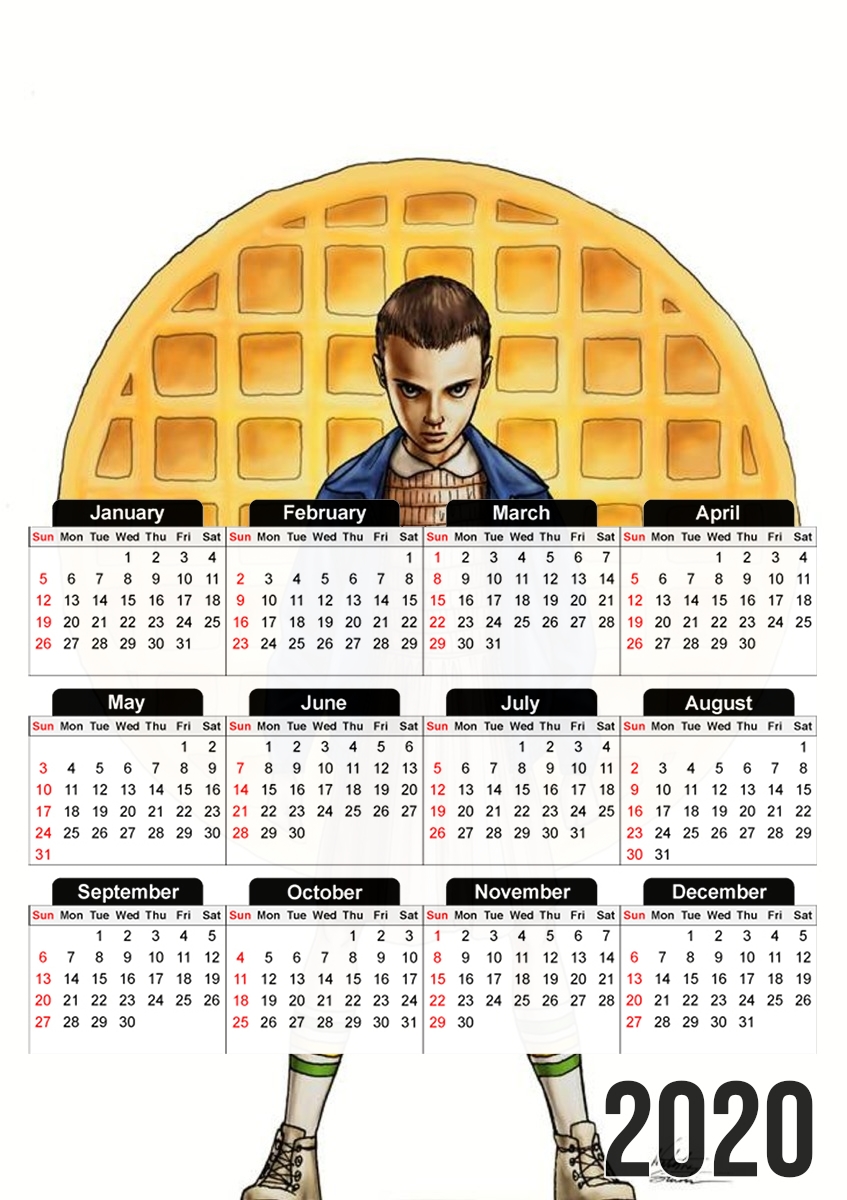  Eleven Eggo para A3 Photo Calendar 30x43cm