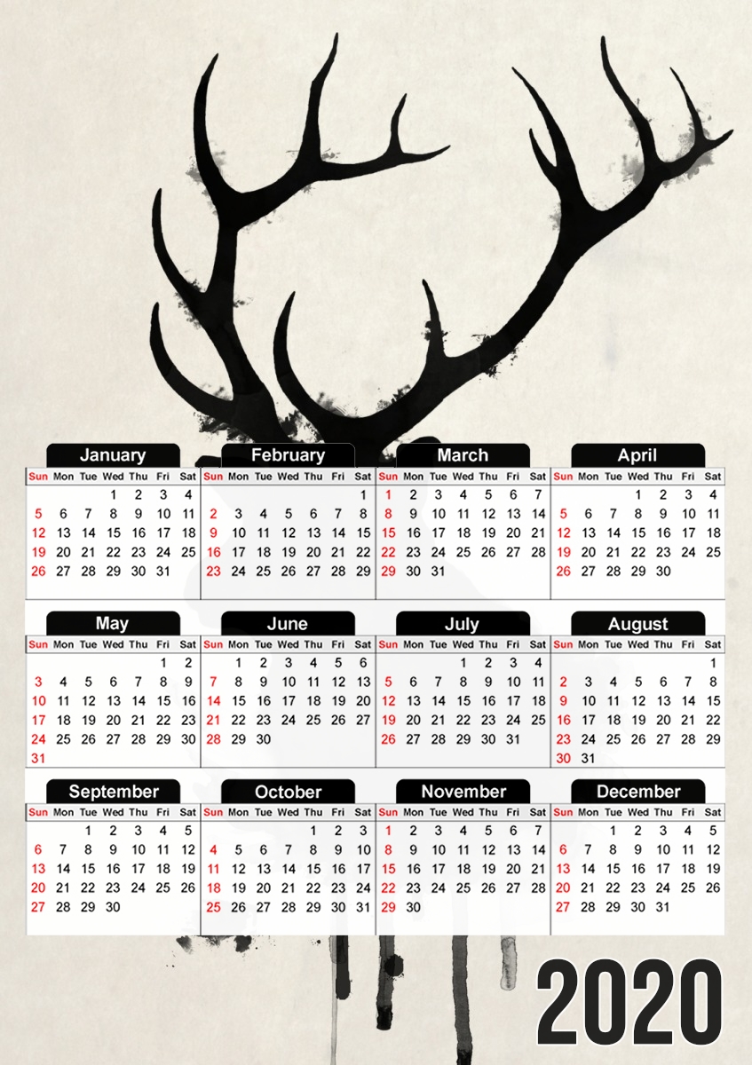  Elk para A3 Photo Calendar 30x43cm