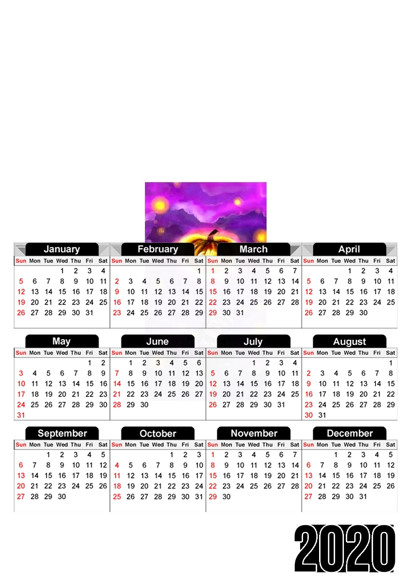  EllieWeen Up para A3 Photo Calendar 30x43cm